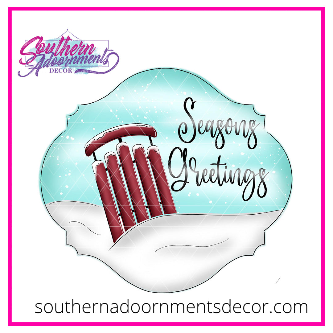 Seasons Greetings Sled Blank
