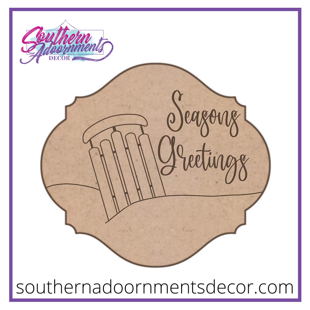 Seasons Greetings Sled Blank