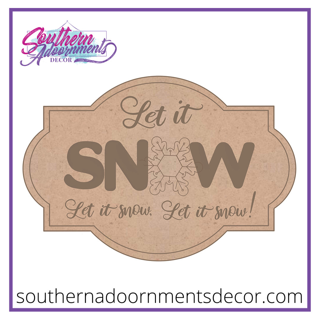 Snow Lyric Sign Blank