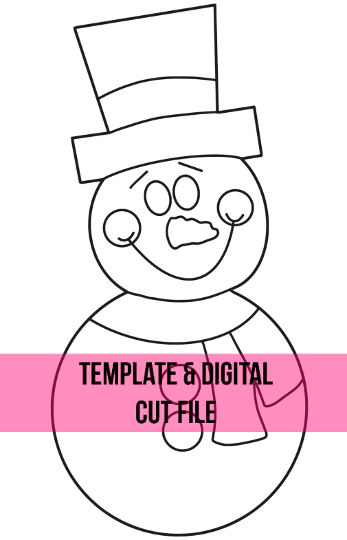 Snowman Template & Digital Cut File
