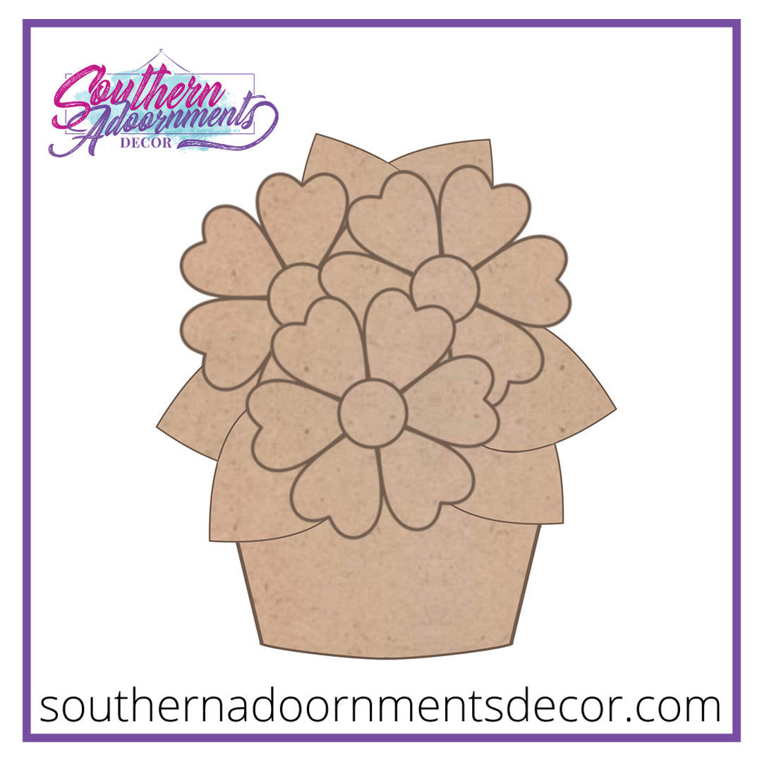 Spring Flower Trio Pot Blank