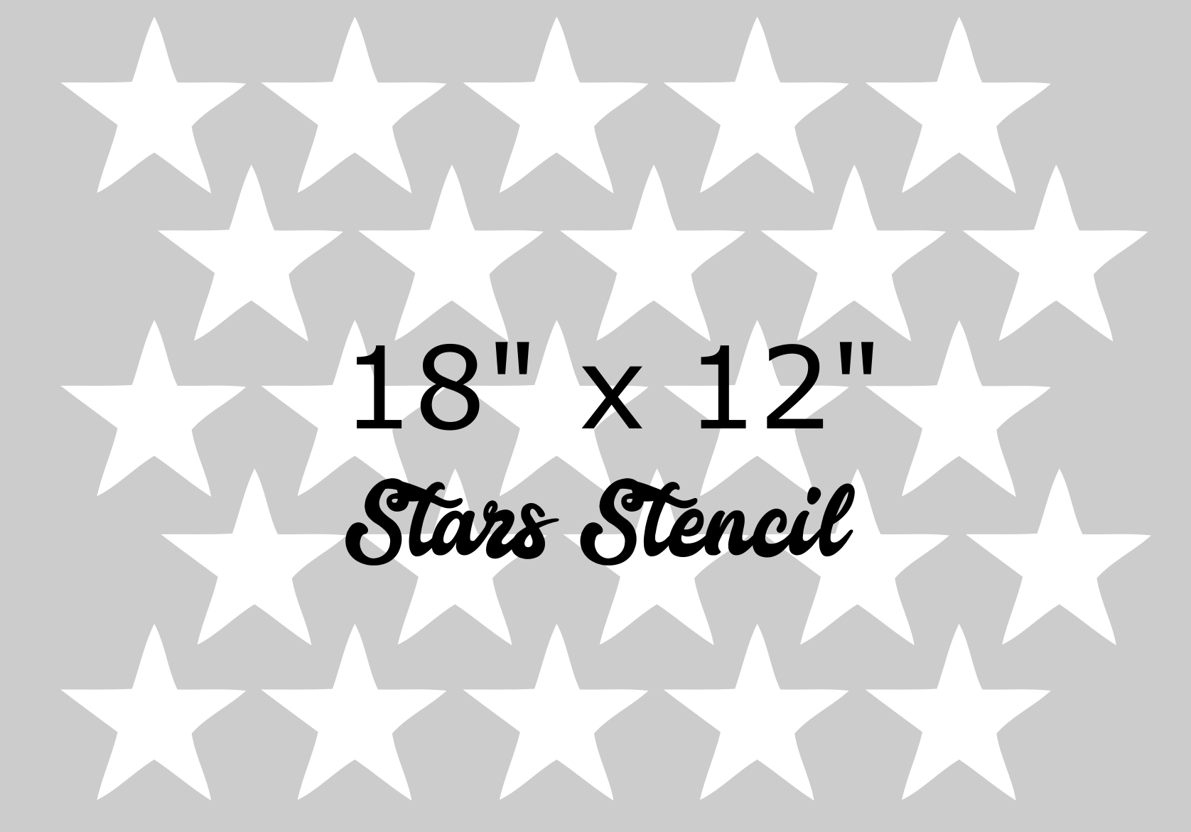 Star Pattern Stencil 18 x 12 – Southern Adoornments Decor