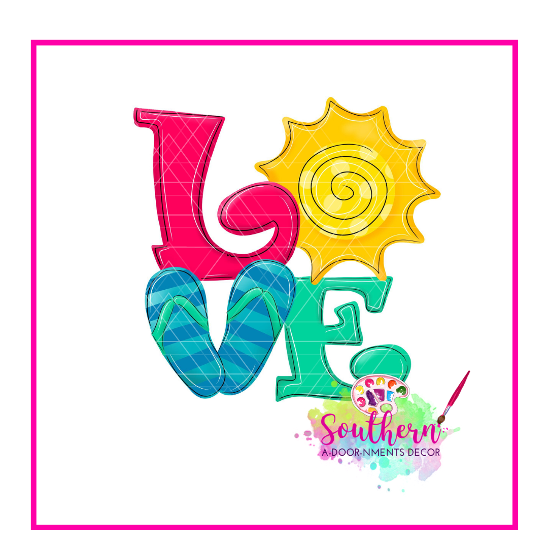 Summer Love Template & Digital Cut File