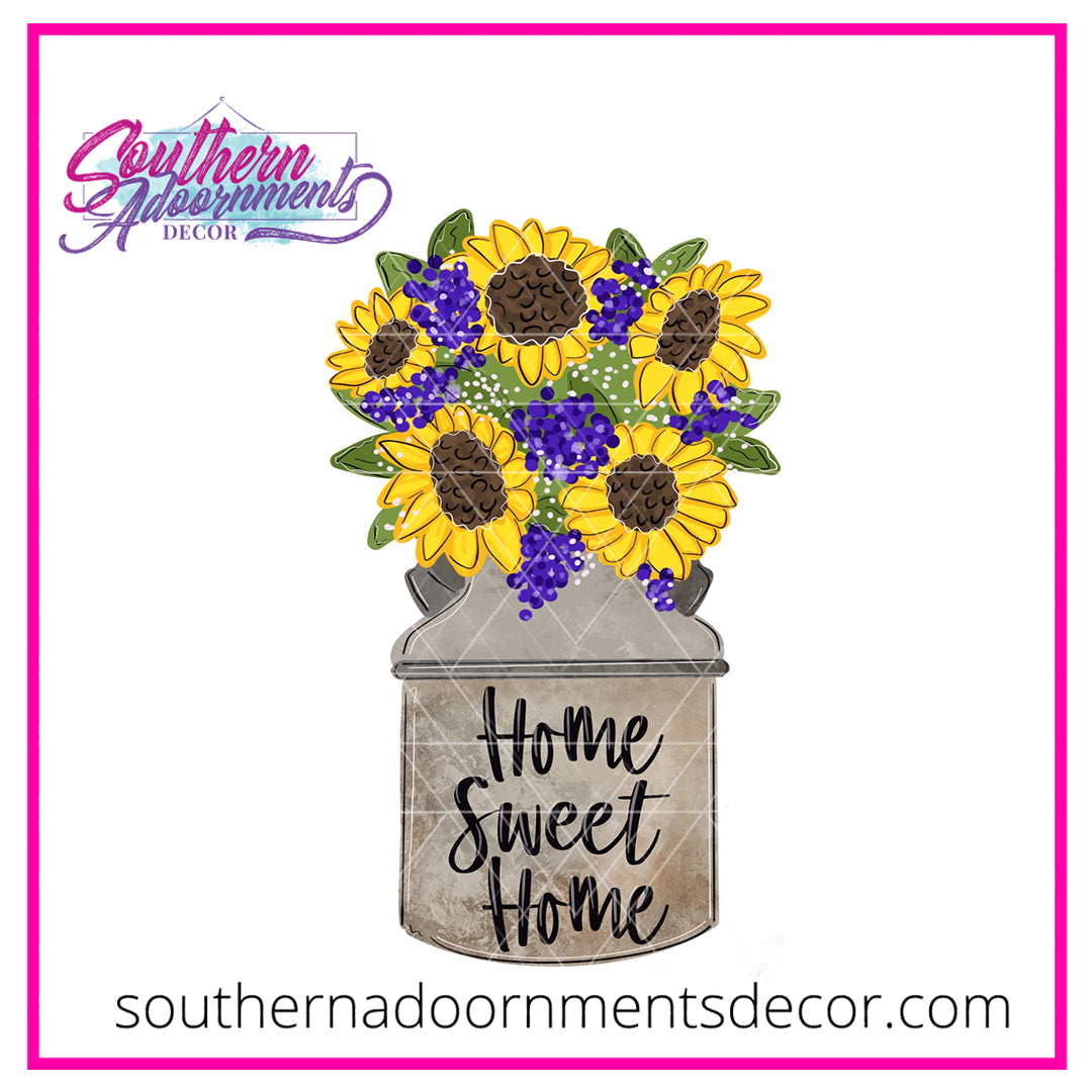 Sunflowers in a Milkcan BLANK