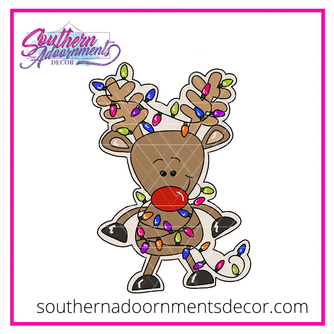 Tangled Reindeer Wooden Blank