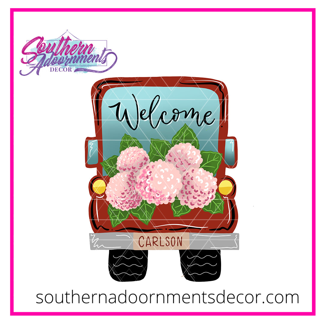 Truck Bed of Hydrangeas BLANK