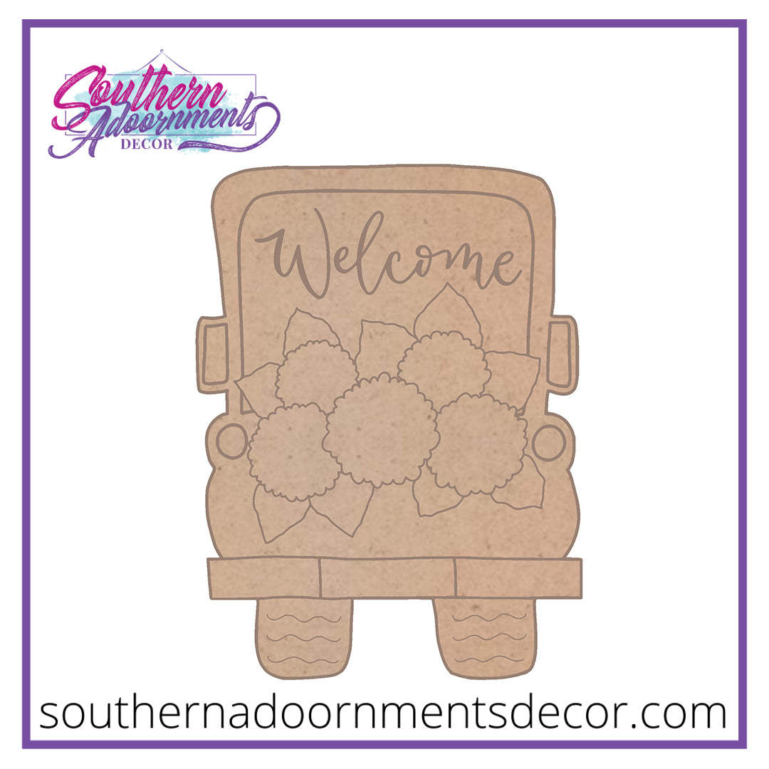 Truck Bed of Hydrangeas BLANK