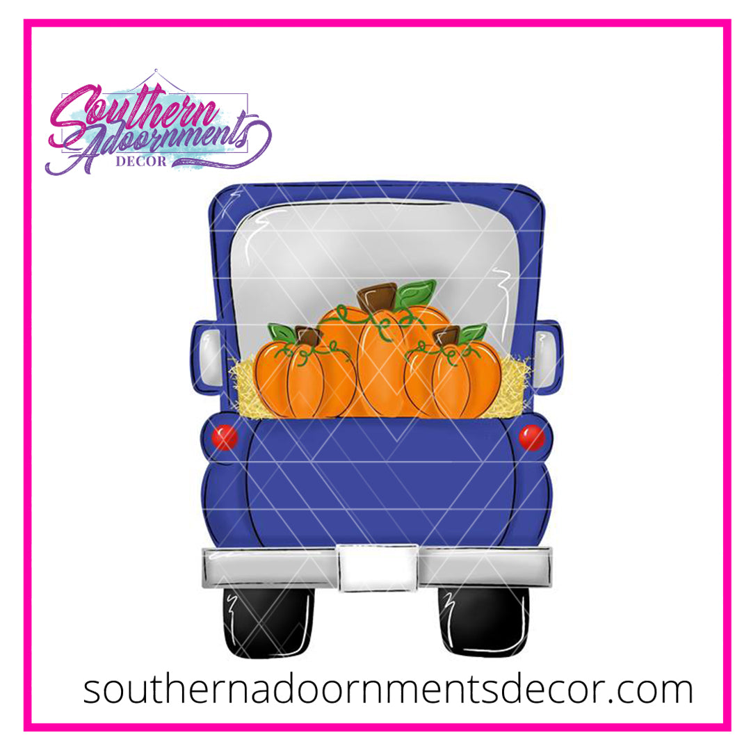 Truck Bed of Pumpkins BLANK