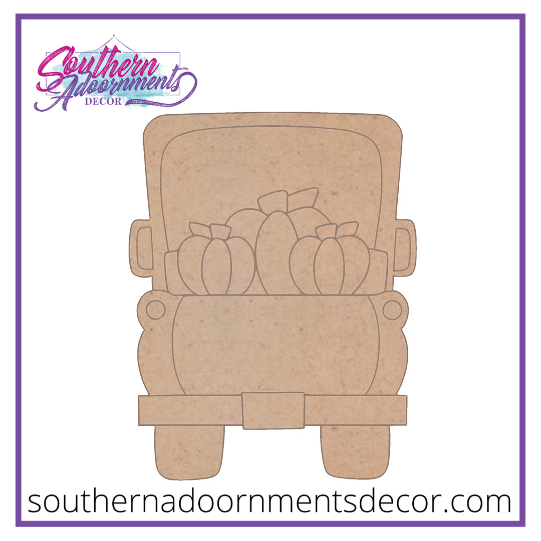 Truck Bed of Pumpkins BLANK