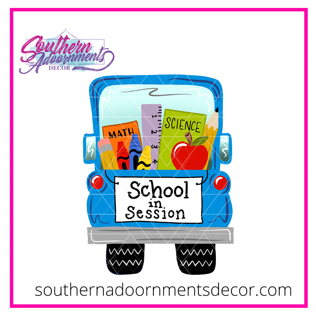 Truck Bed Full of School Supplies BLANK