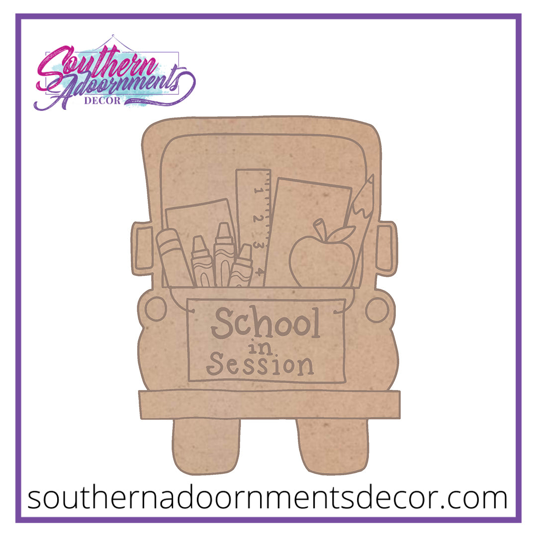 Truck Bed Full of School Supplies BLANK