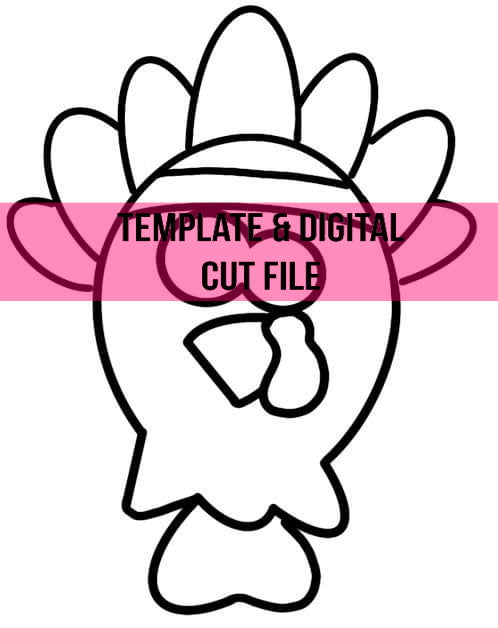 Turkey Indian Drumstick Template & Digital Cut File