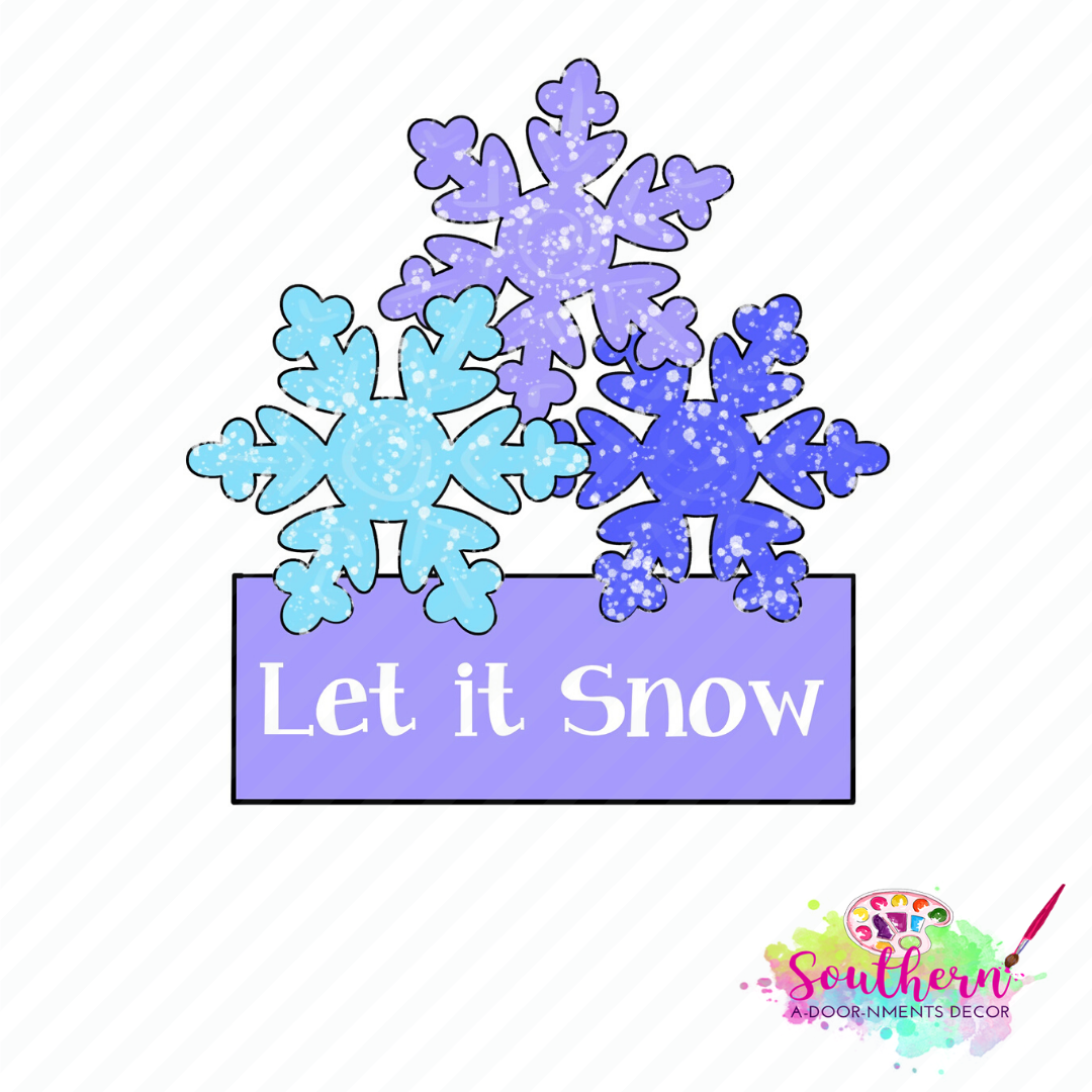 Snowflake Sign Template & Digital Cut File