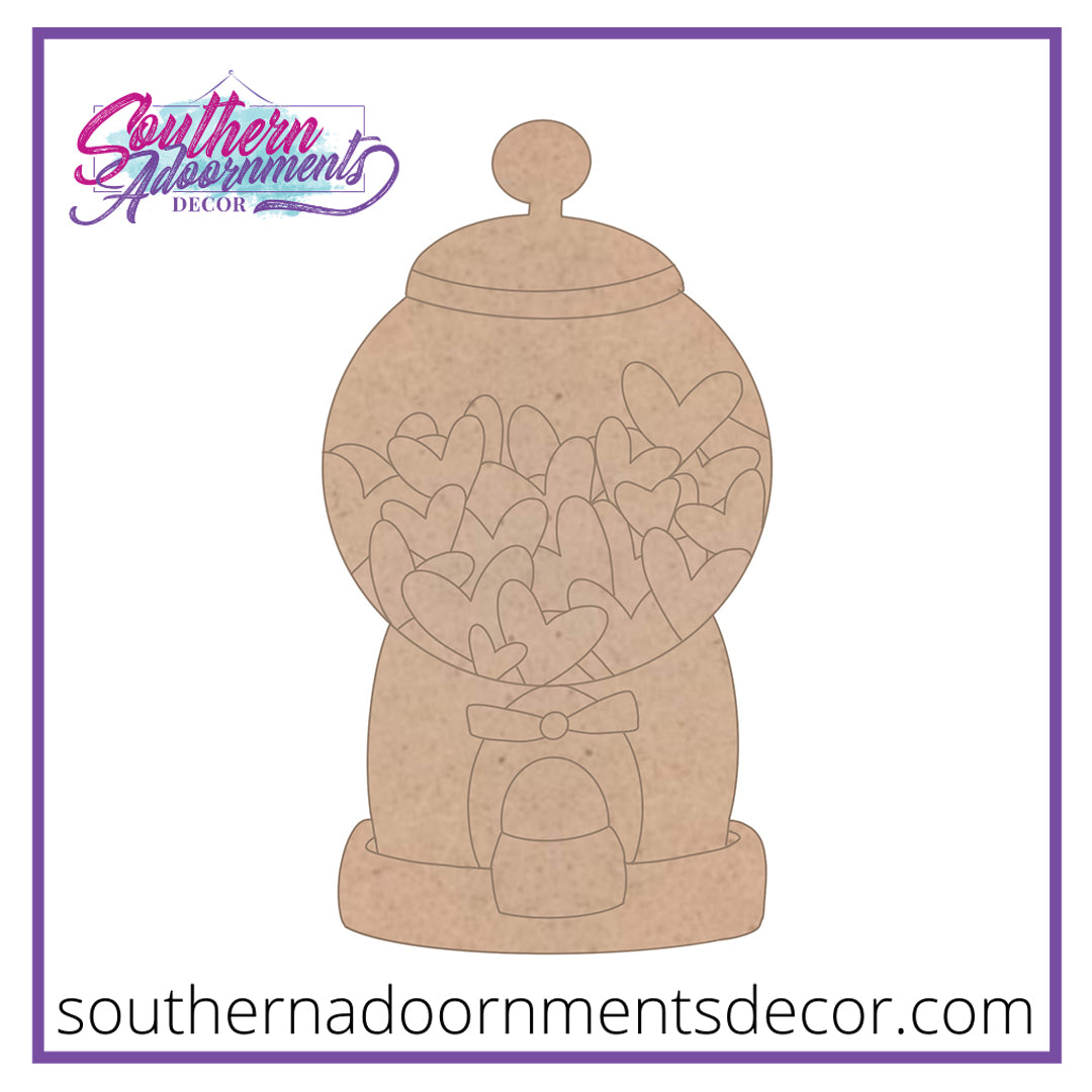 Valentine Bubblegum Machine Blank