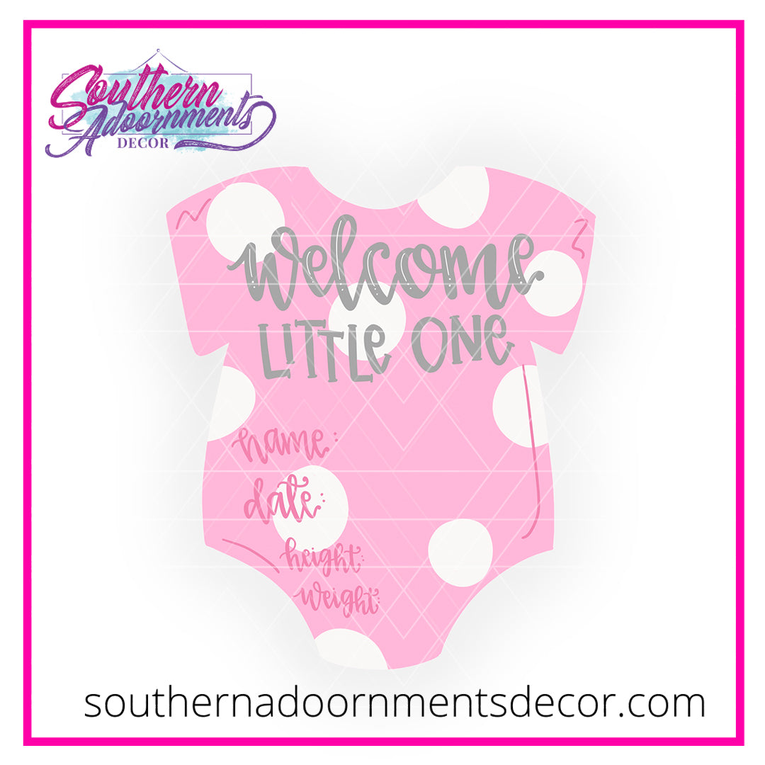 Welcome Baby Onesie Blank
