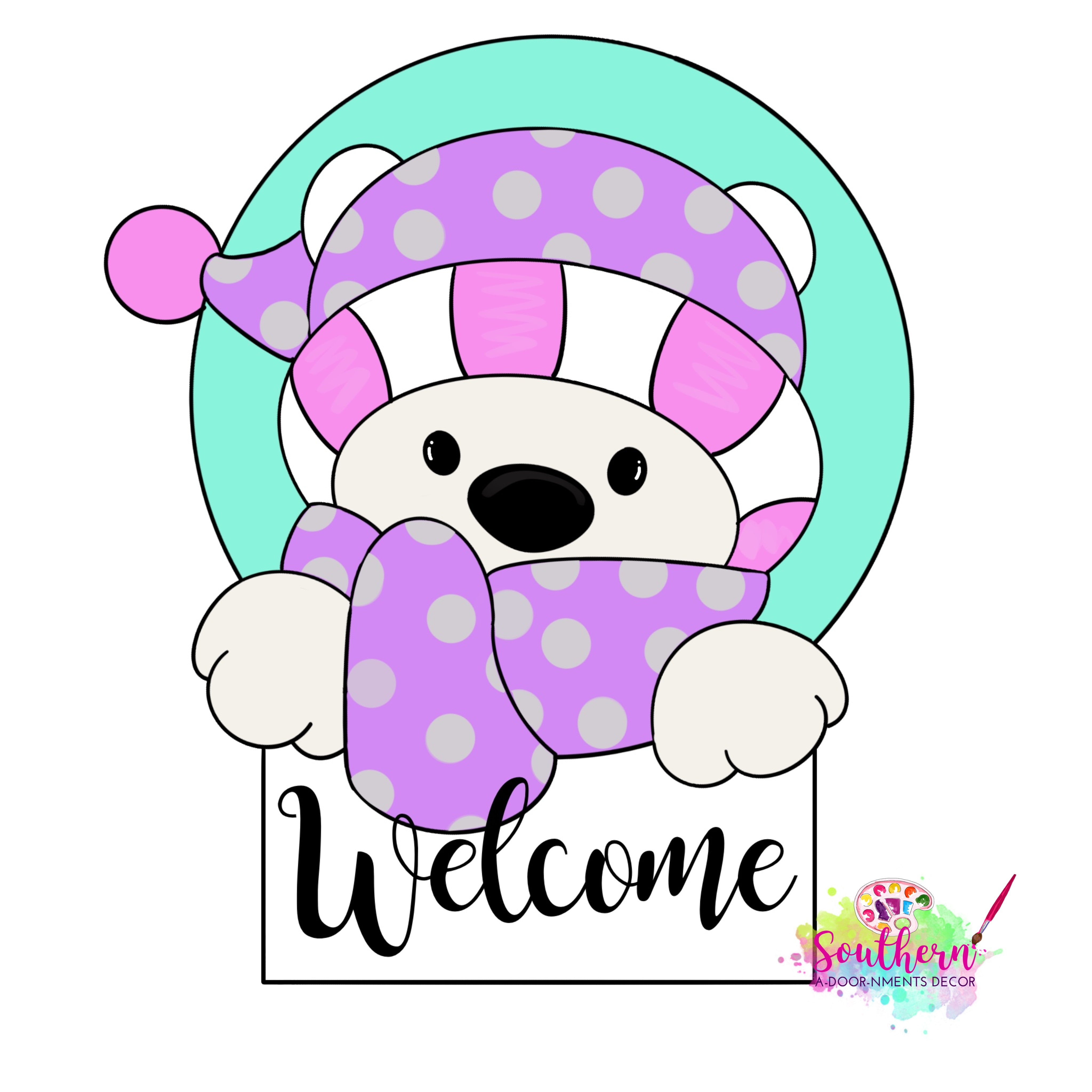 Bear Sign Template & Digital Cut File