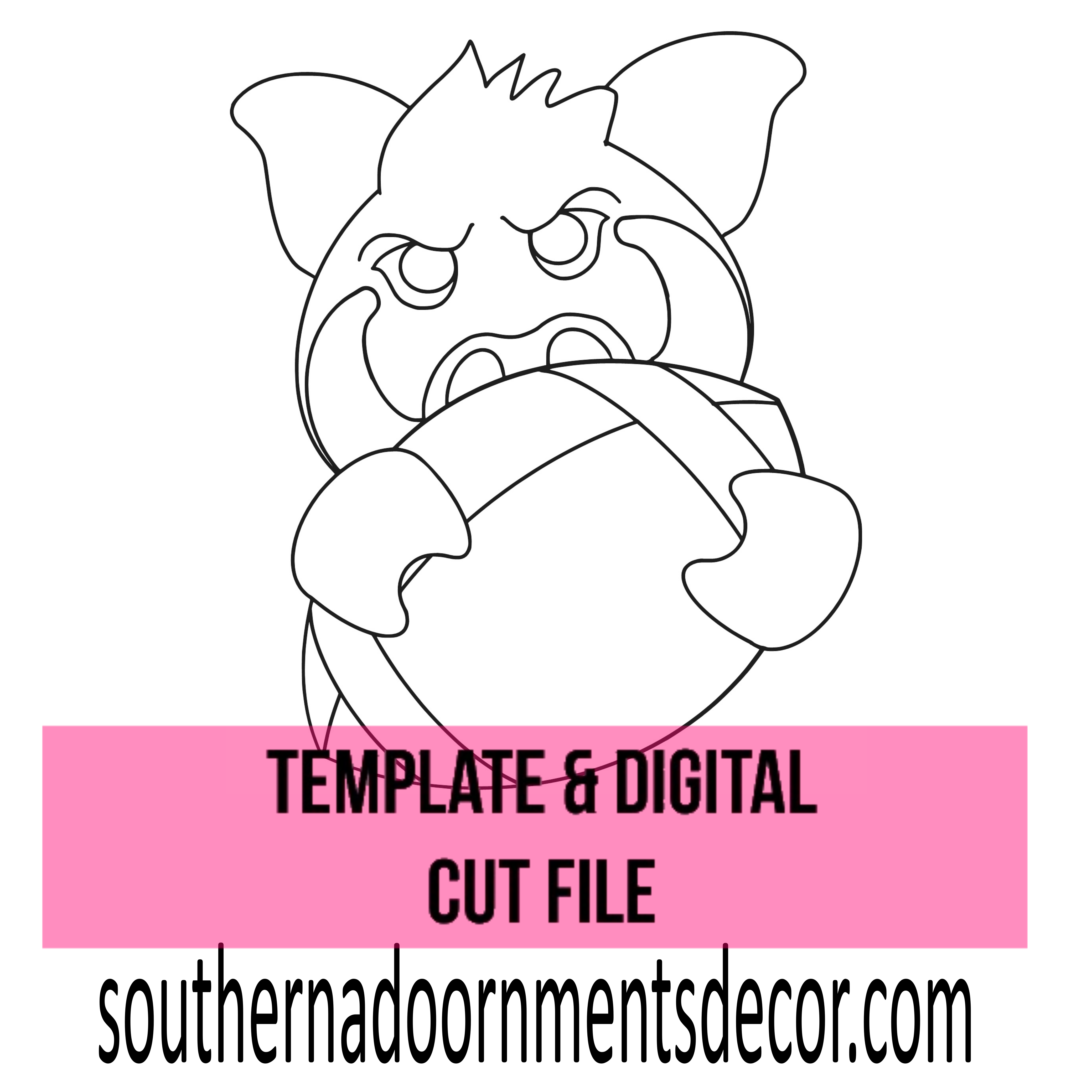 Wild Boars Football Template & Digital Cut File