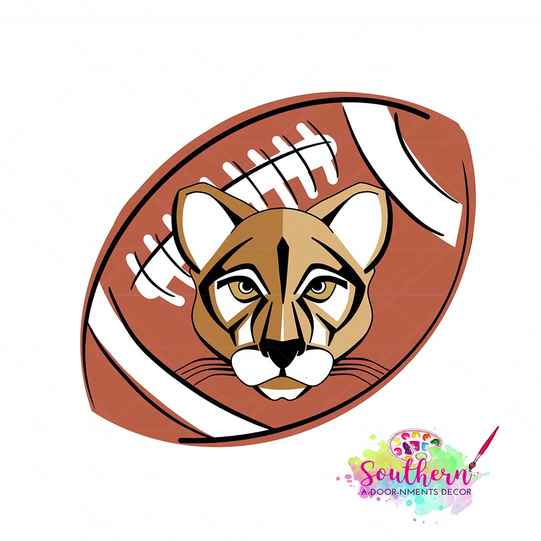 Wild Cat Football Template & Digital Cut File