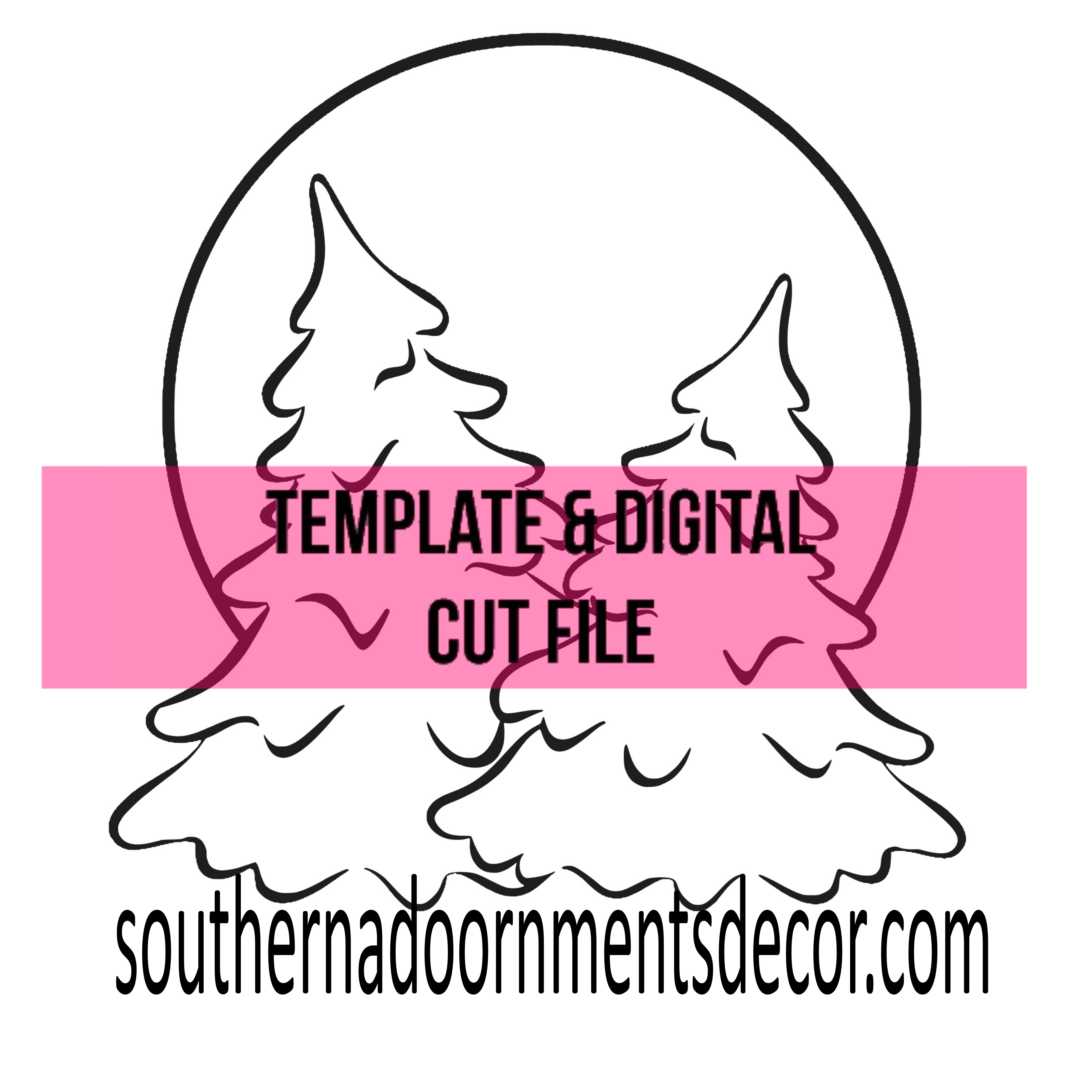 Winter Trees Template & Digital Cut File
