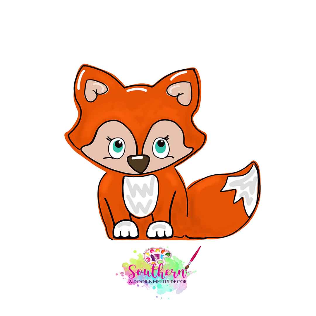 baby fox stencil