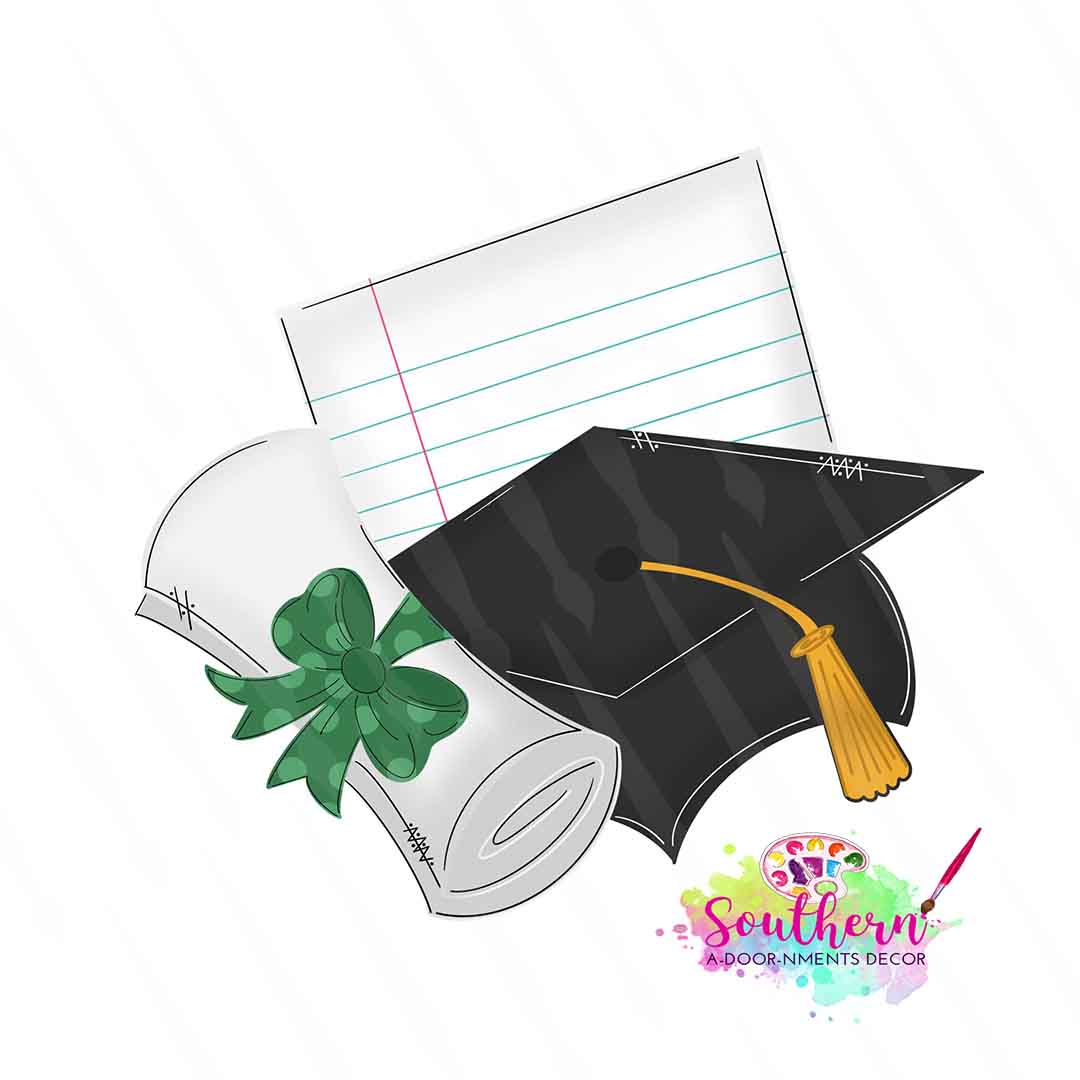Graduation Cap and Diploma Template & Digital Cut File
