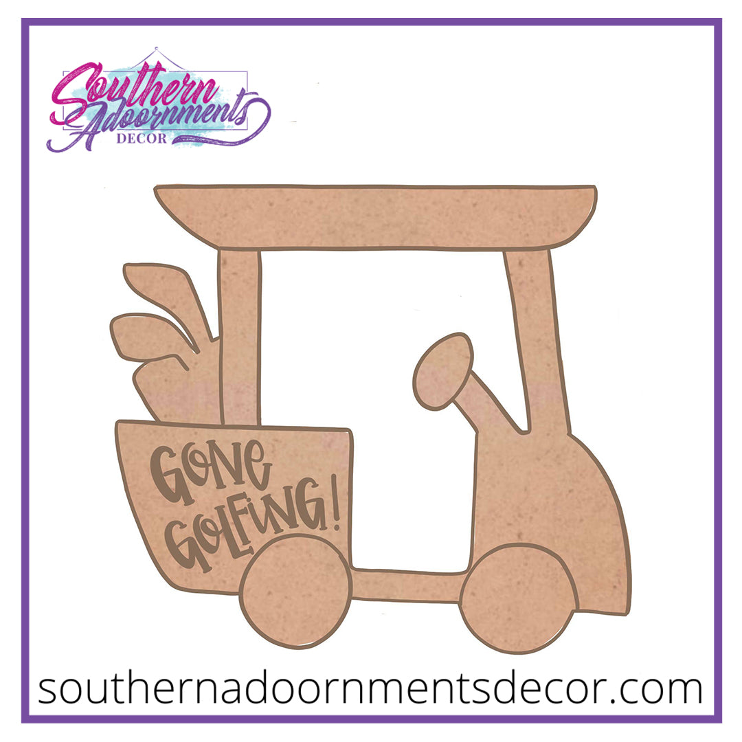 Gone Golfing Wood Cut Out Blank