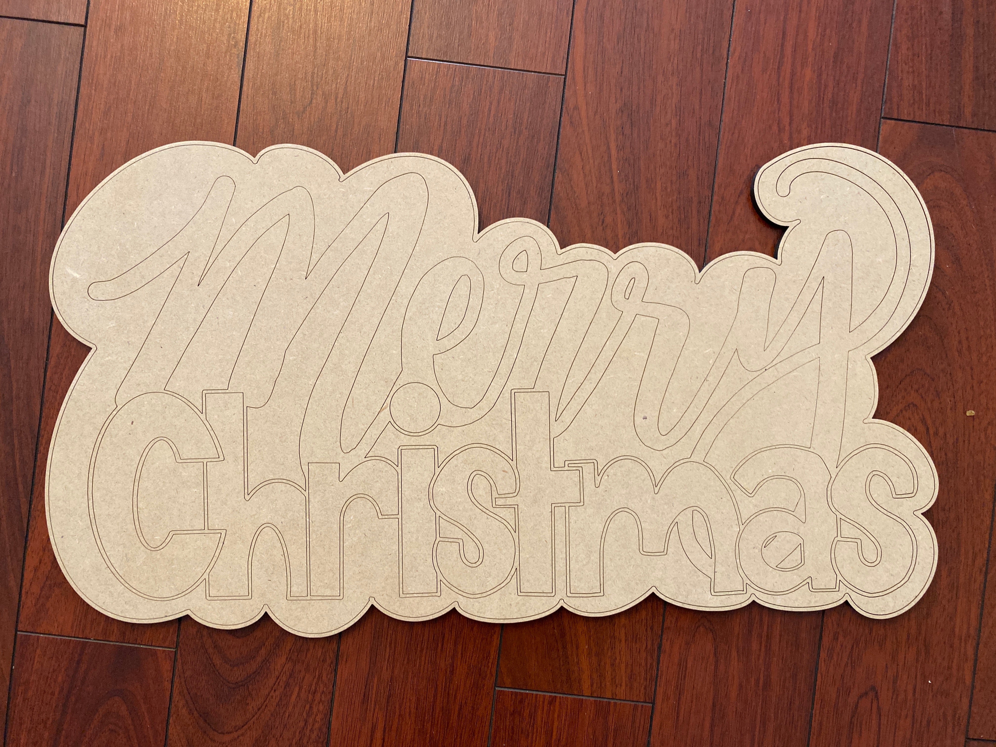 Merry Christmas Wooden Blank