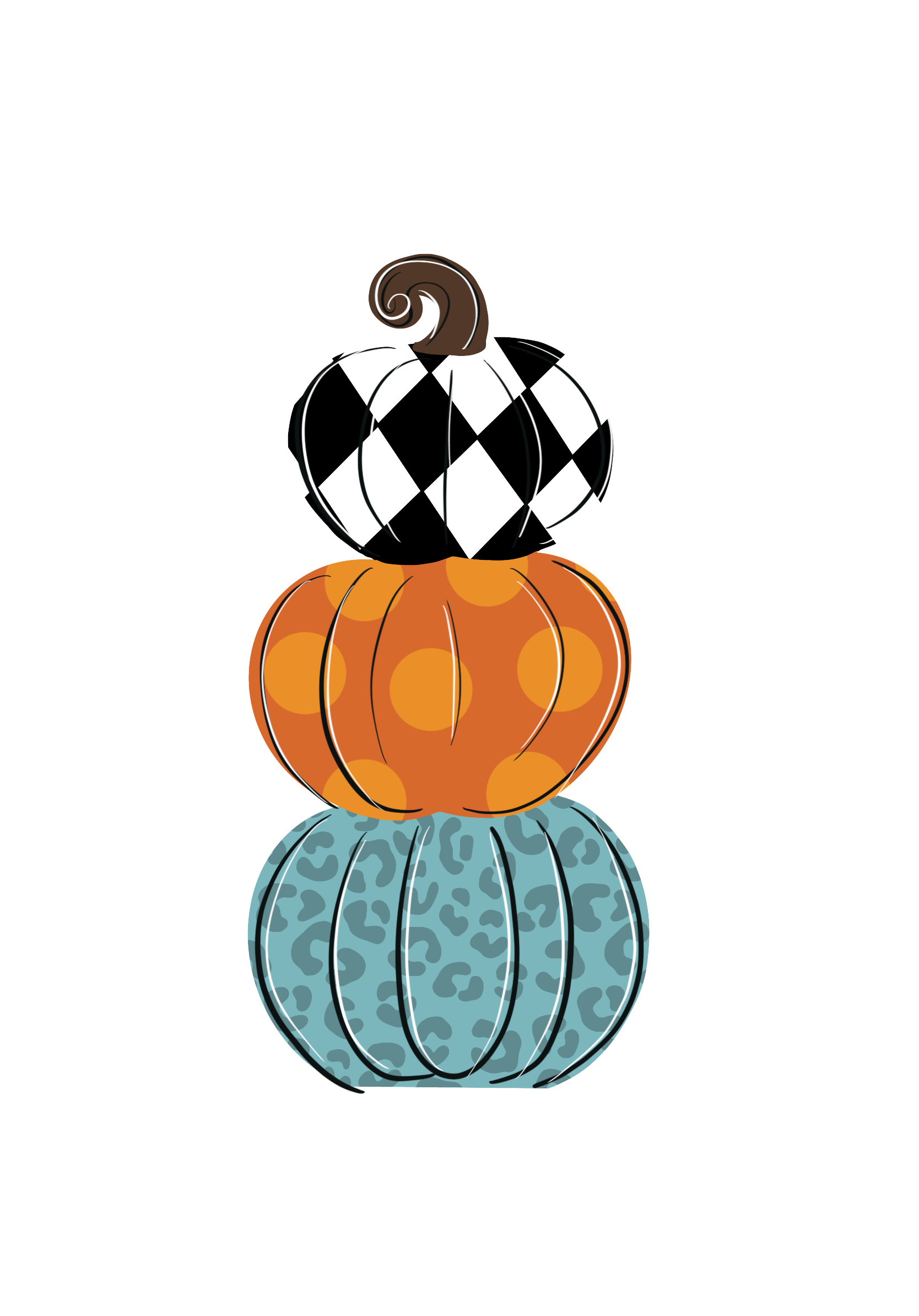 Stacked Pumpkins Template & Digital Cut File