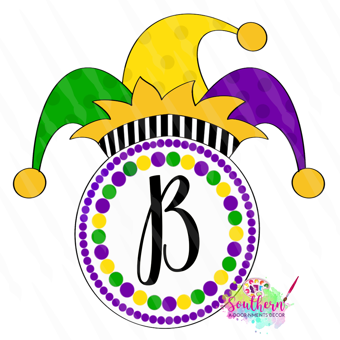 Mardi Gras Circle Template & Digital Cut File