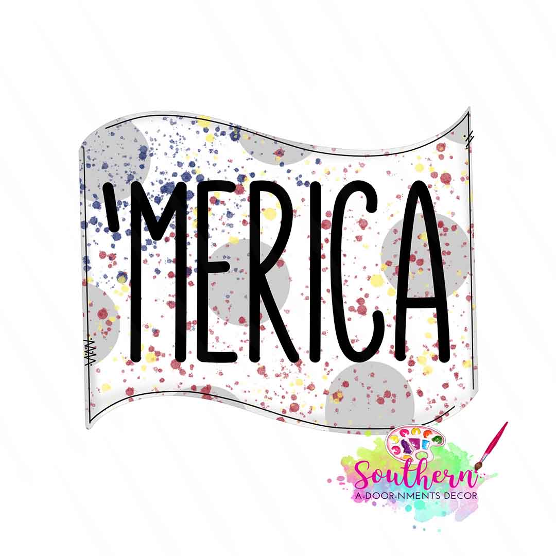 Merica Flag Wooden BLANK