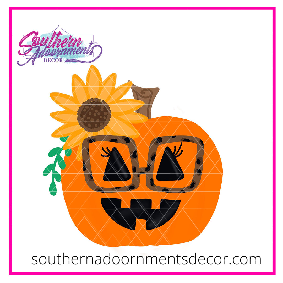 Sunflower Jack-O-Lantern Blank