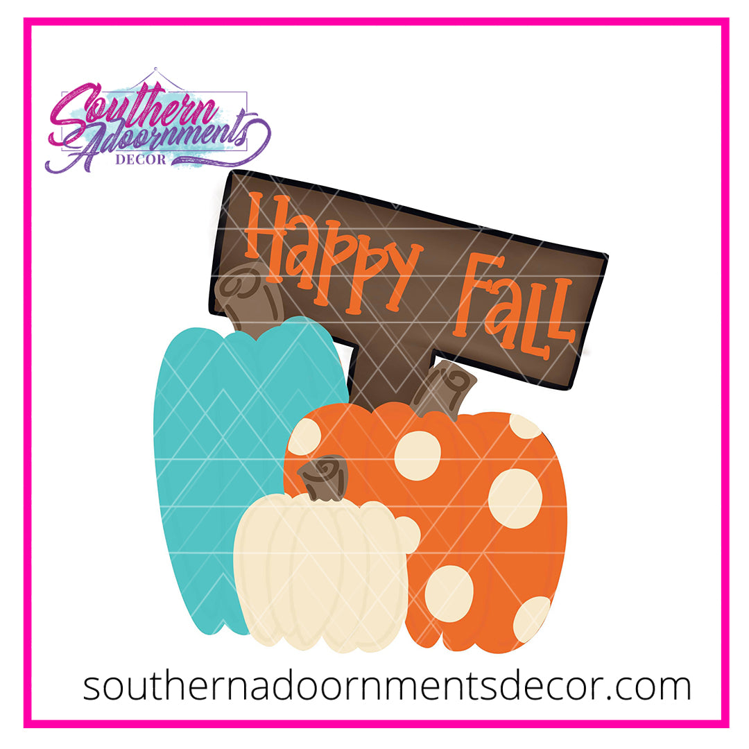 Triple Fall Pumpkins Blank