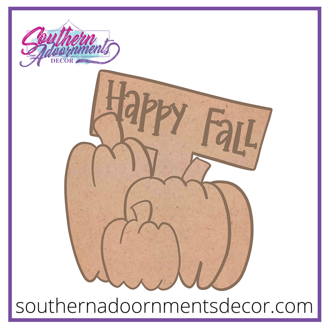 Triple Fall Pumpkins Blank