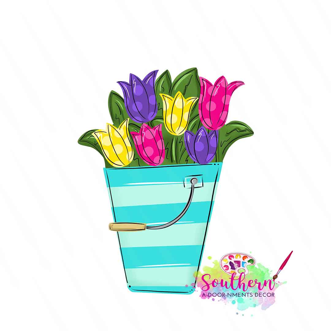 Tulip Pail Template & Digital Cut File