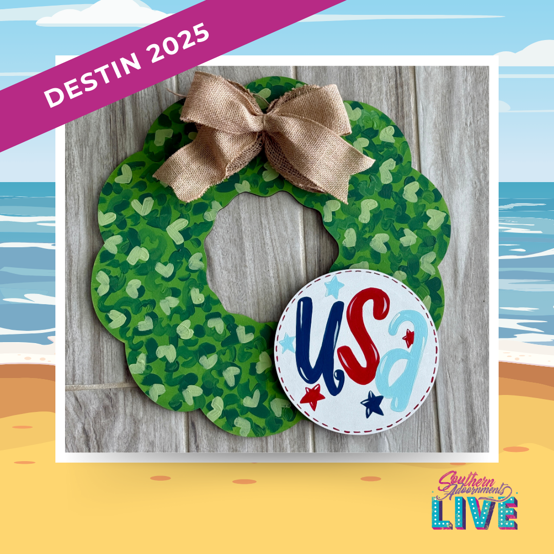 SA Live 2025 Destin Wreath Door Hanger with Attachments