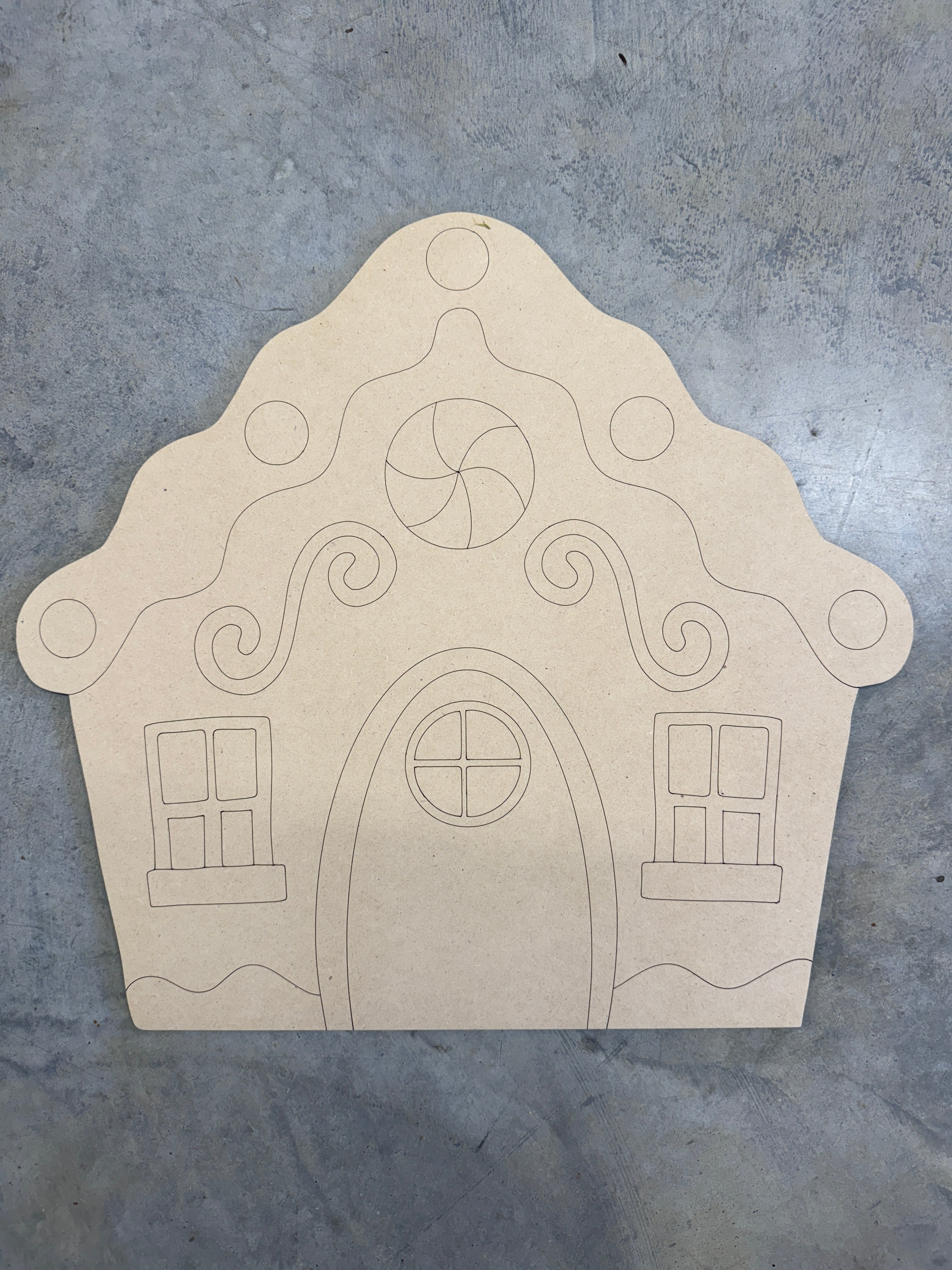Gingerbread Candy House Blank