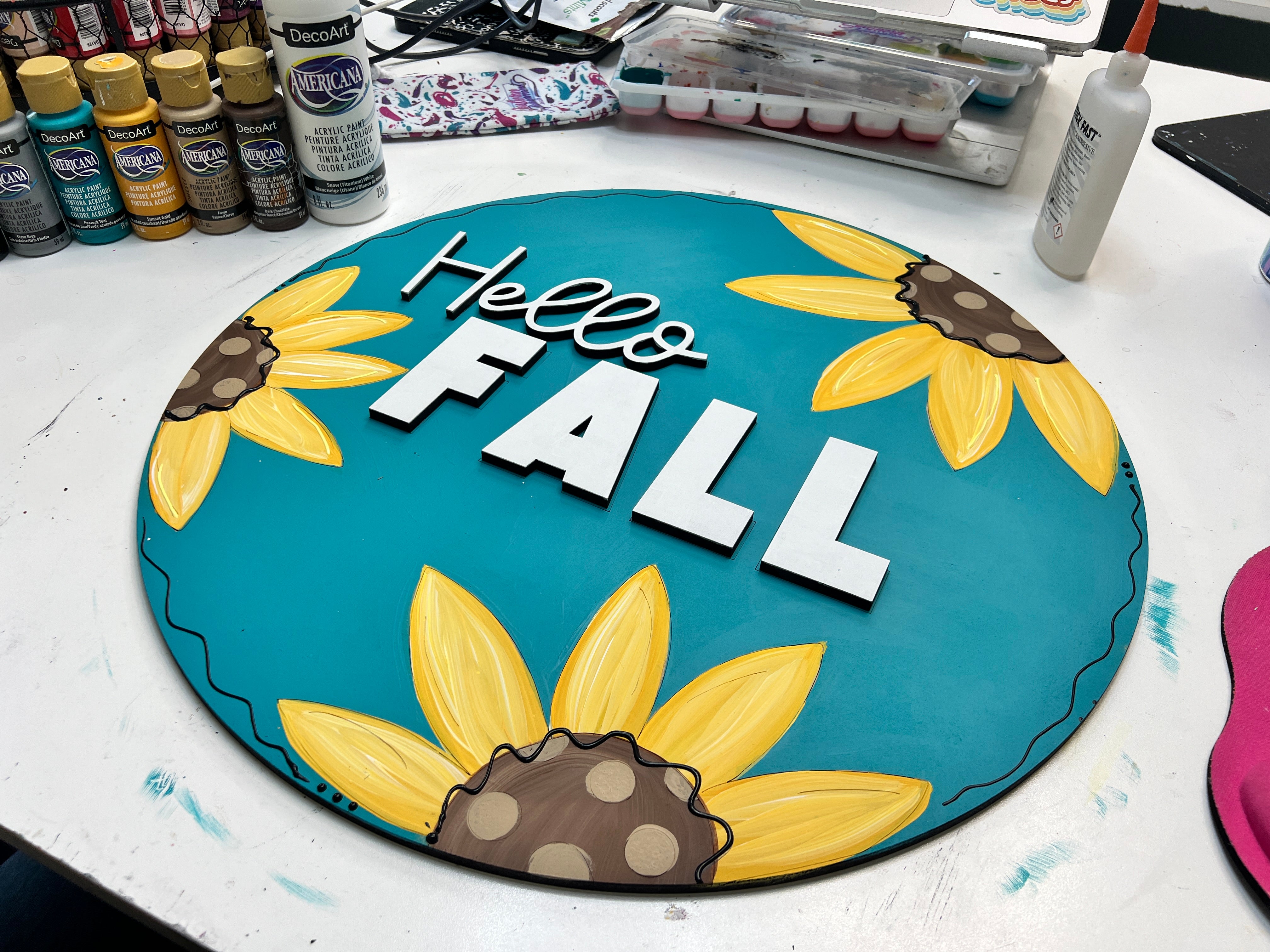 Hello Fall Sunflowers Blank