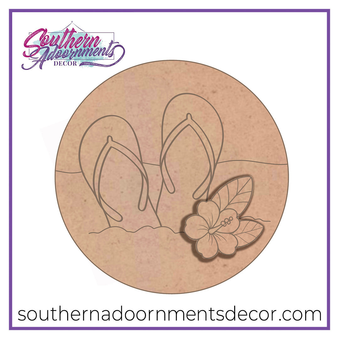 Flip Flop Round Blank