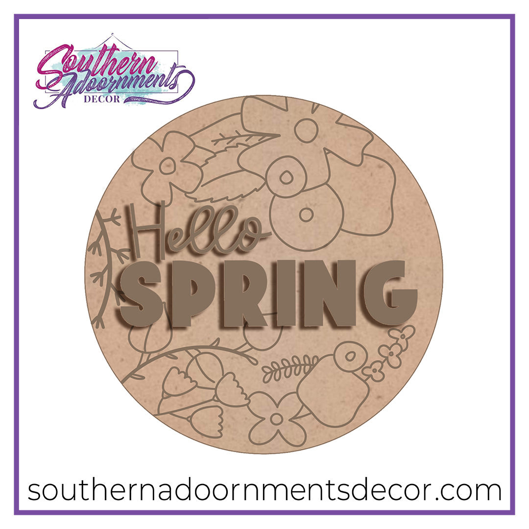 Hello Spring Blooms Blank