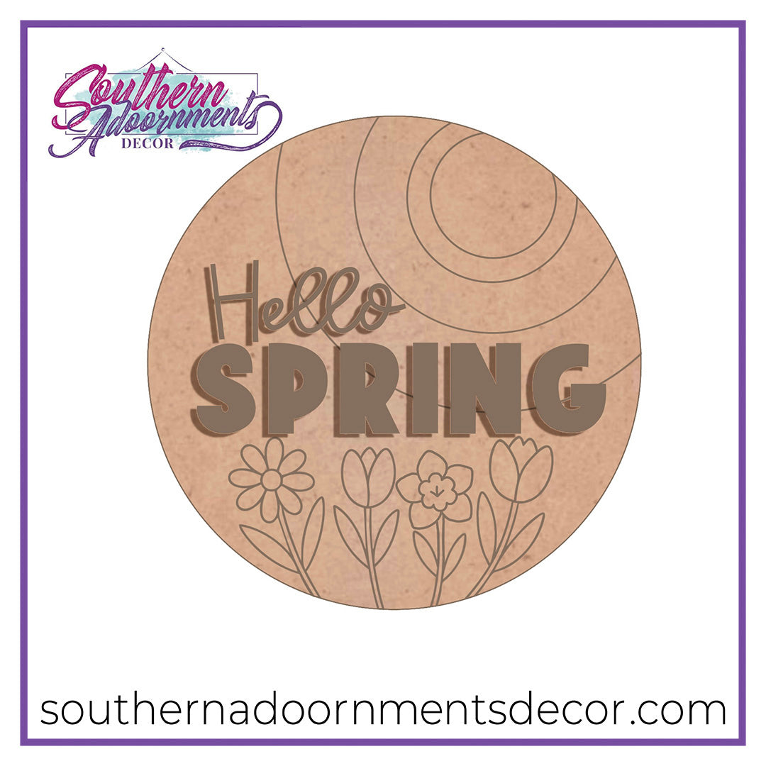 Hello Spring Sun Blooms Blank