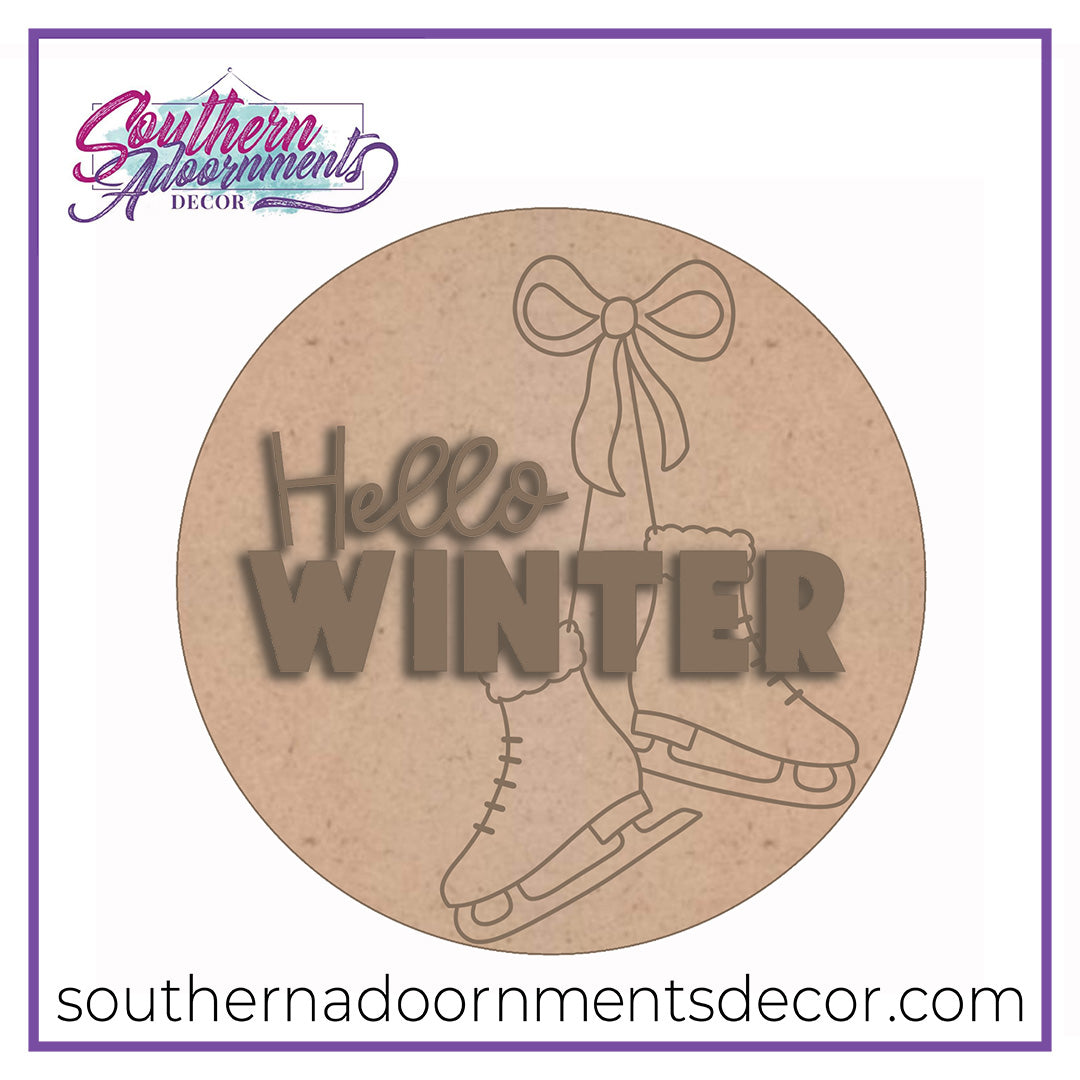 Hello Winter Skates Blank