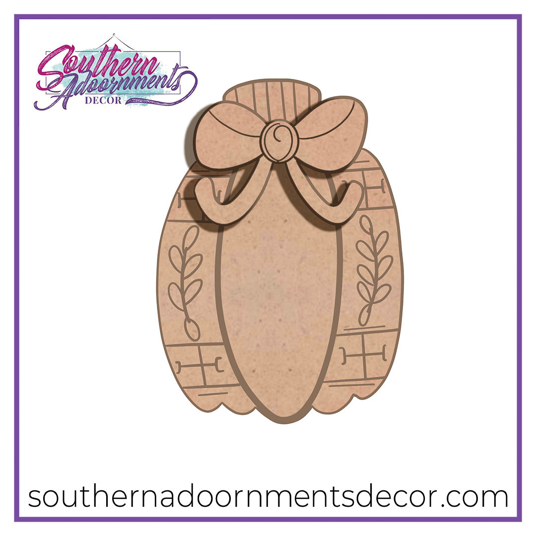 Monogram Pumpkin Bow Blank