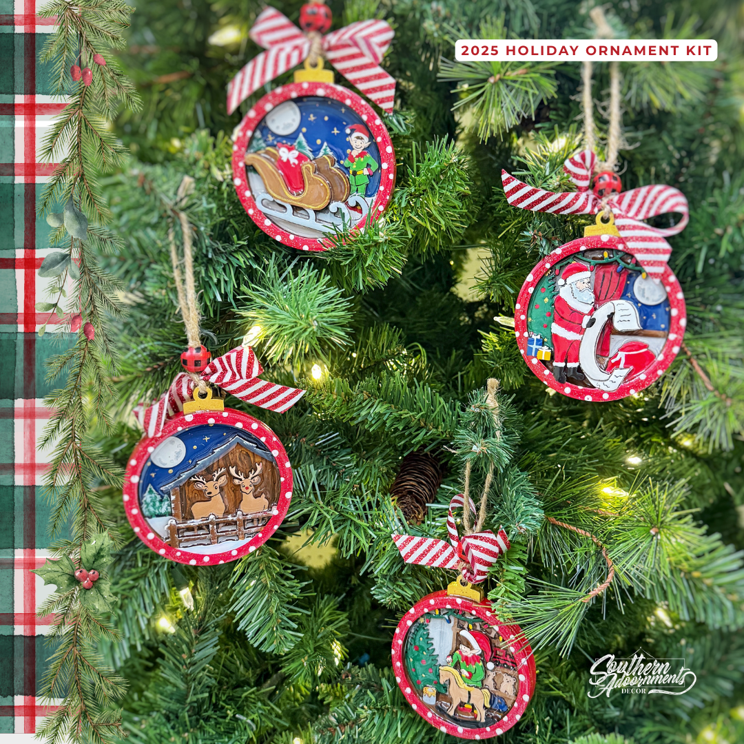 Santa’s Workshop 2025 Layered Ornament Kit with Tutorial