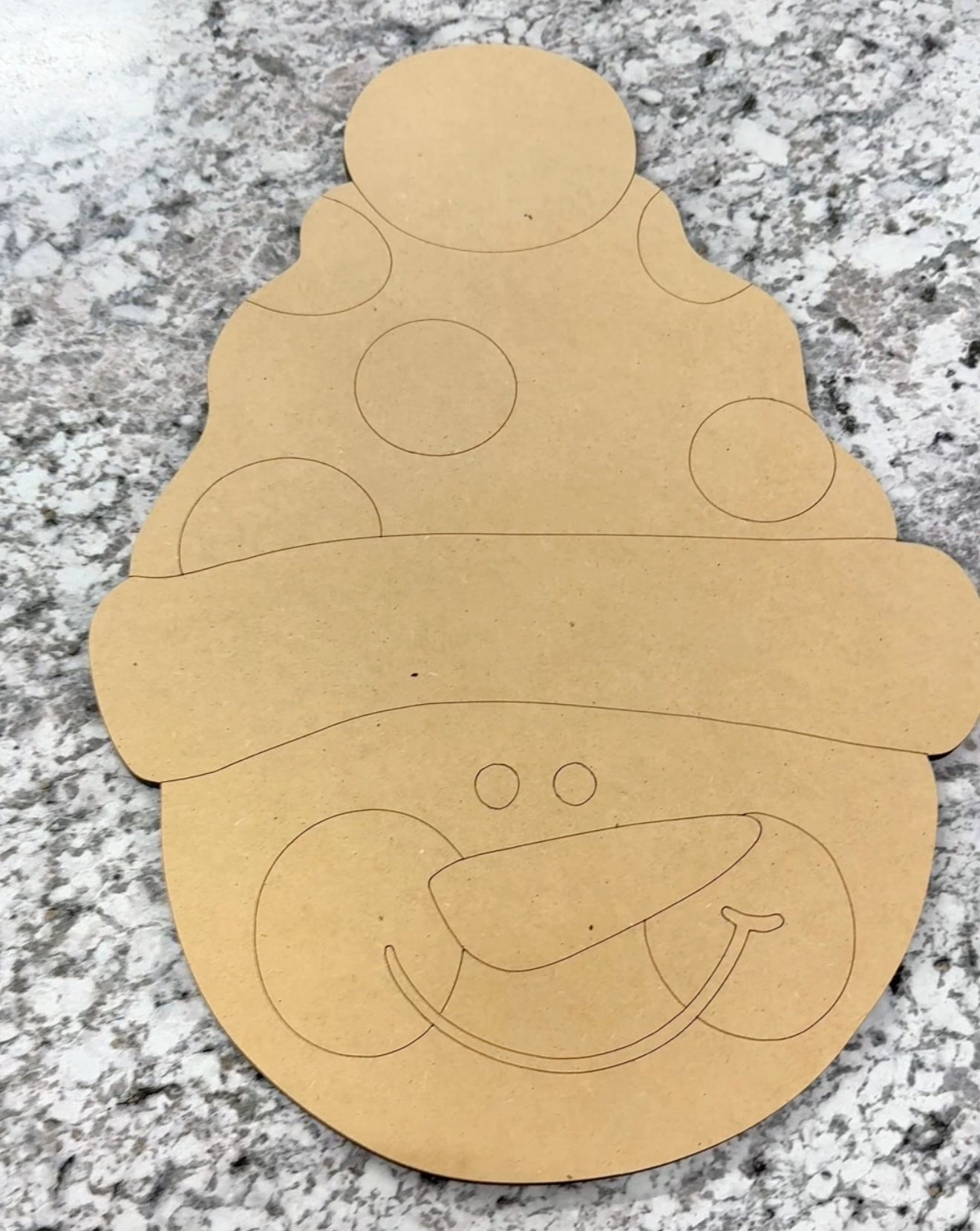 Sock Cap Snowman Blank