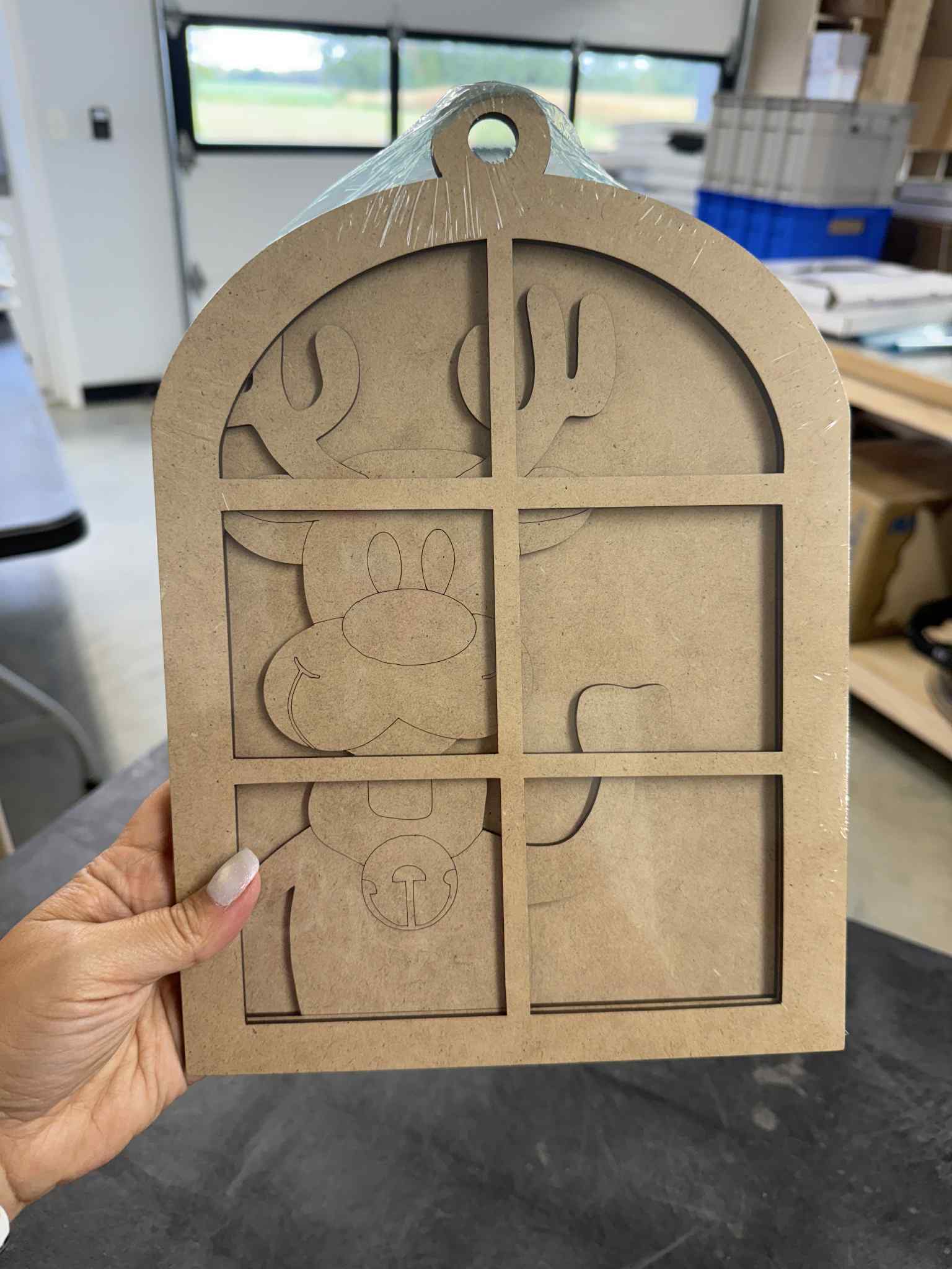 Reindeer Layered Window Blank