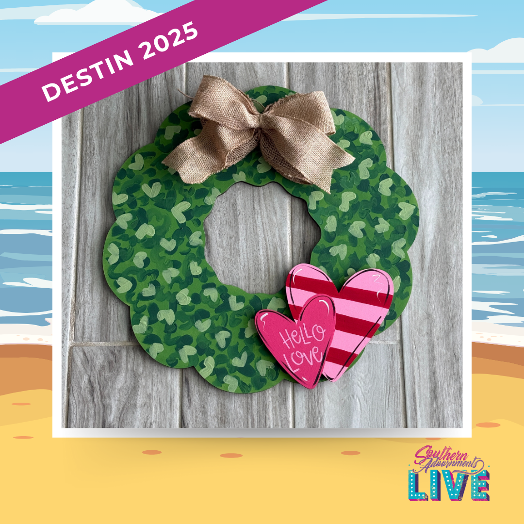 SA Live 2025 Destin Wreath Door Hanger with Attachments