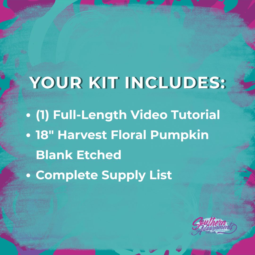 Harvest Floral Pumpkin Project Kit