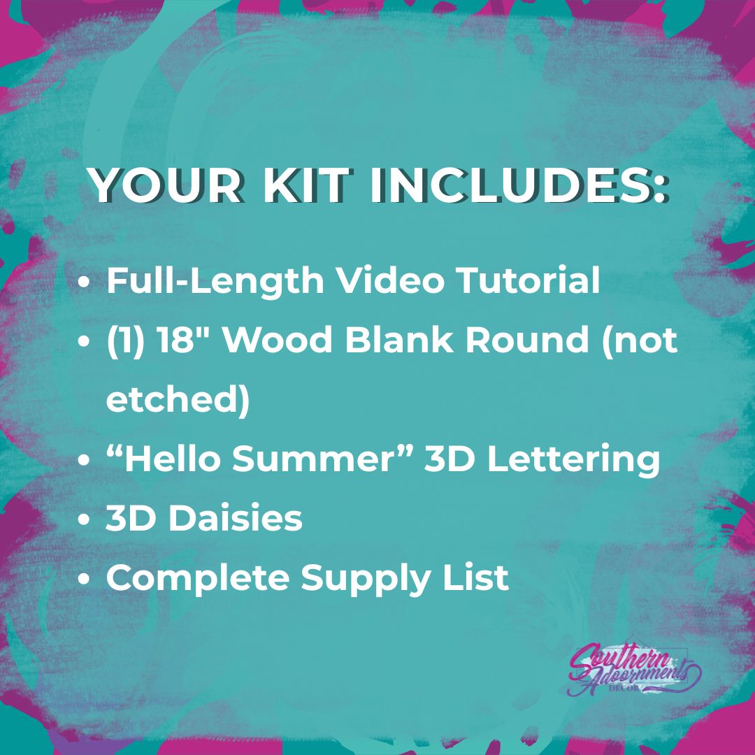 Hello Summer Daisy Sign Project Kit