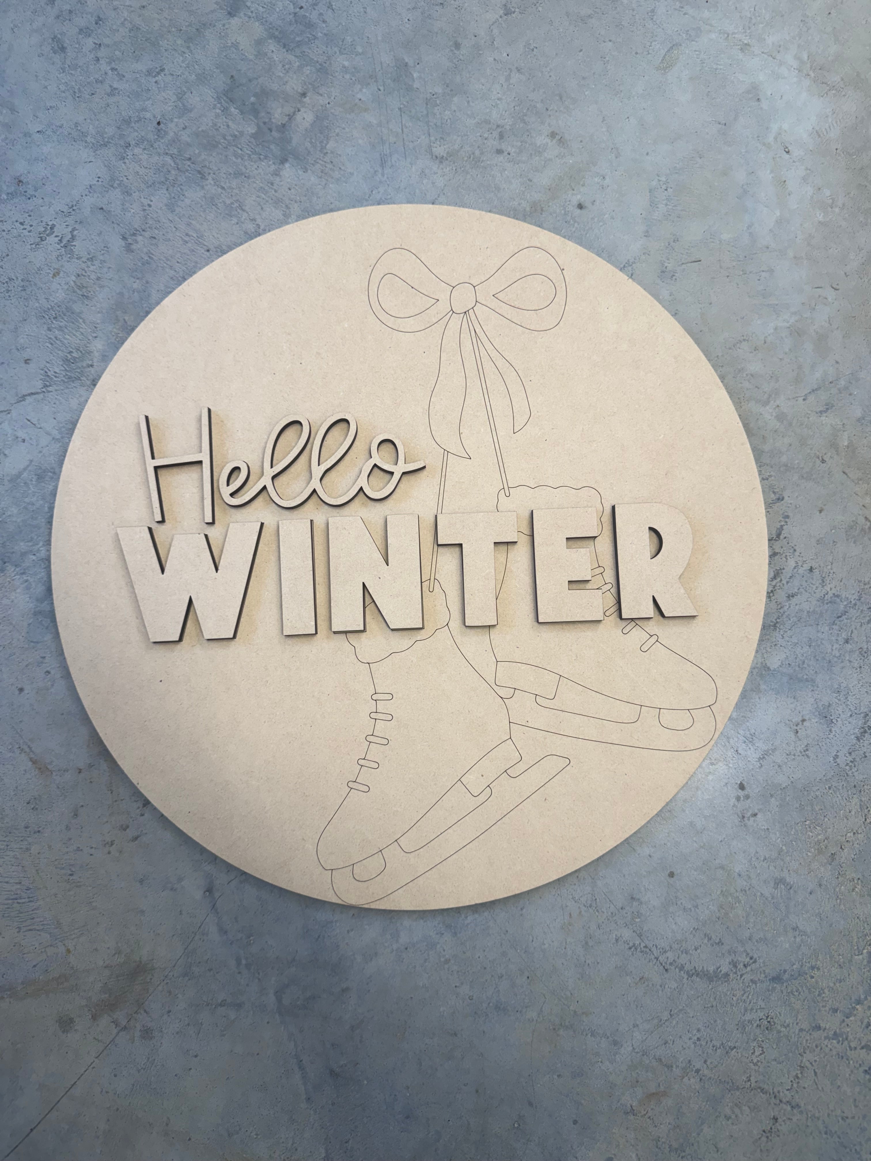 Hello Winter Skates Blank