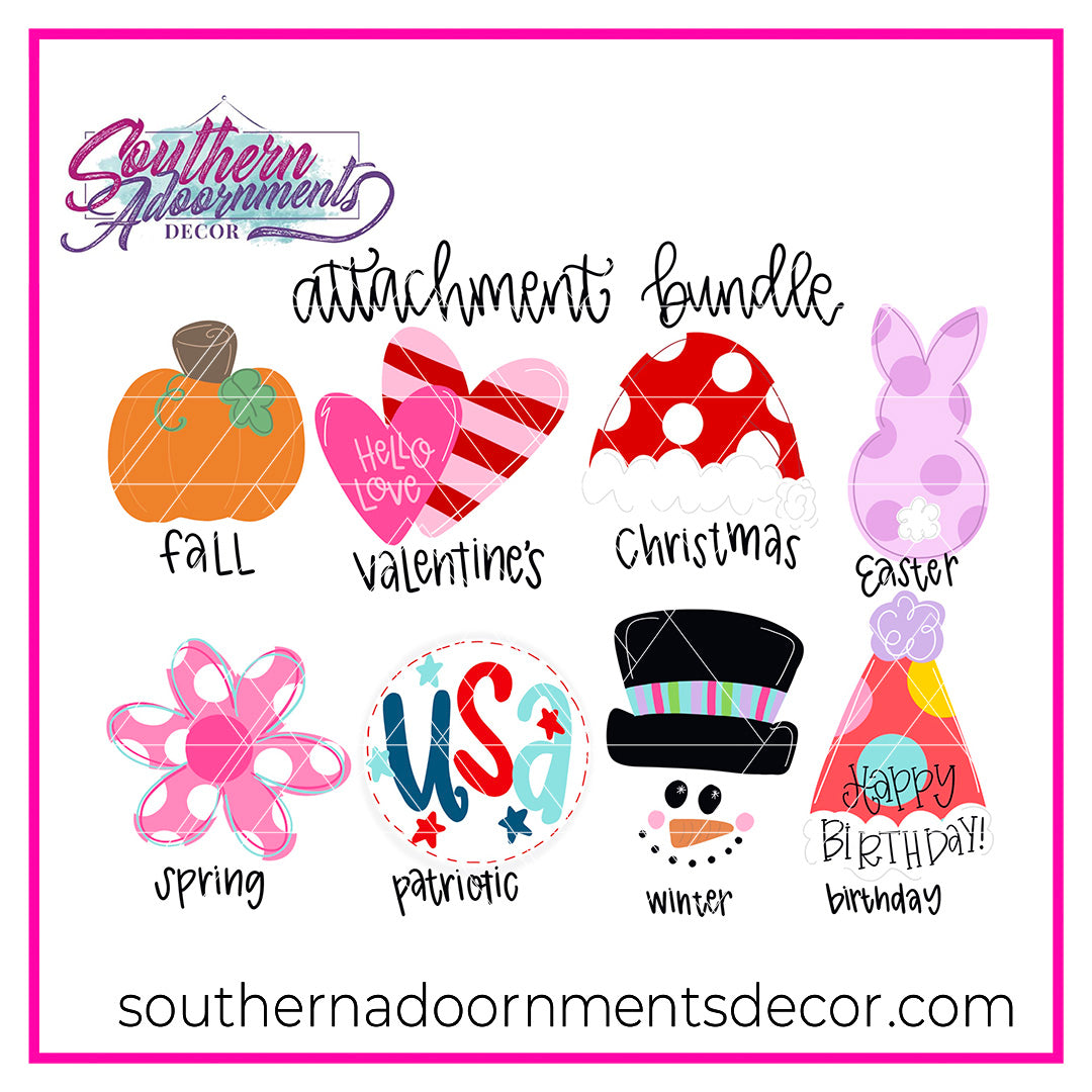 Seasonal Wreath with Attachments Blank